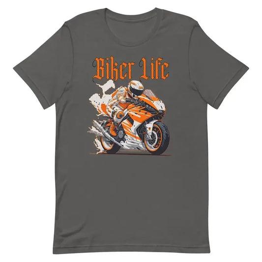 Biker Life Racer Graphic Cotton T-Shirt – Unisex Moto Tee