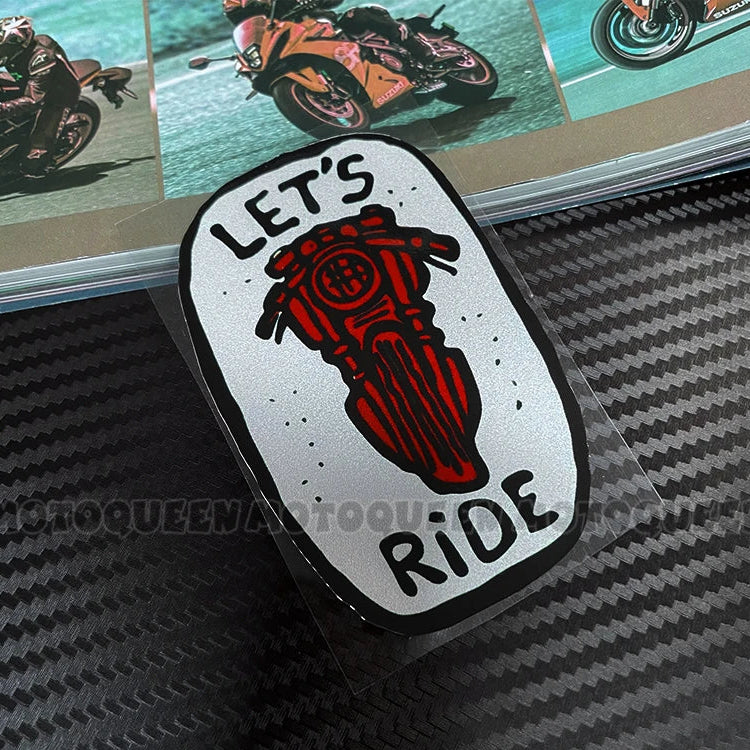 Cafe Racer Vintage Motorcycle Skull Sticker – Reflective PVC Decal for Helmet, Fuel Tank & Fender