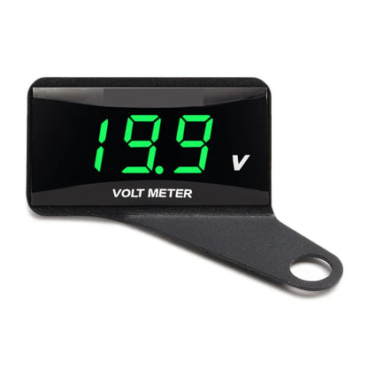 Mini LED Motorcycle Voltmeter with Bracket – DC 12V–100V Digital Display