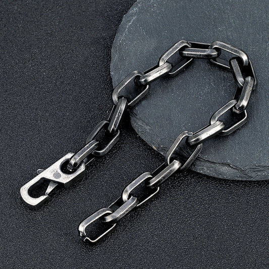 Vintage Black Chain Link Bracelet for Men – Punk Stainless Steel