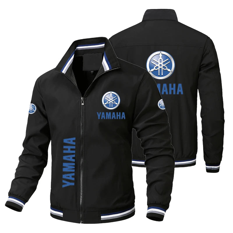Motorsport Stand-Up Collar Zip Jacket – Men's Racing Graphic Outerwear