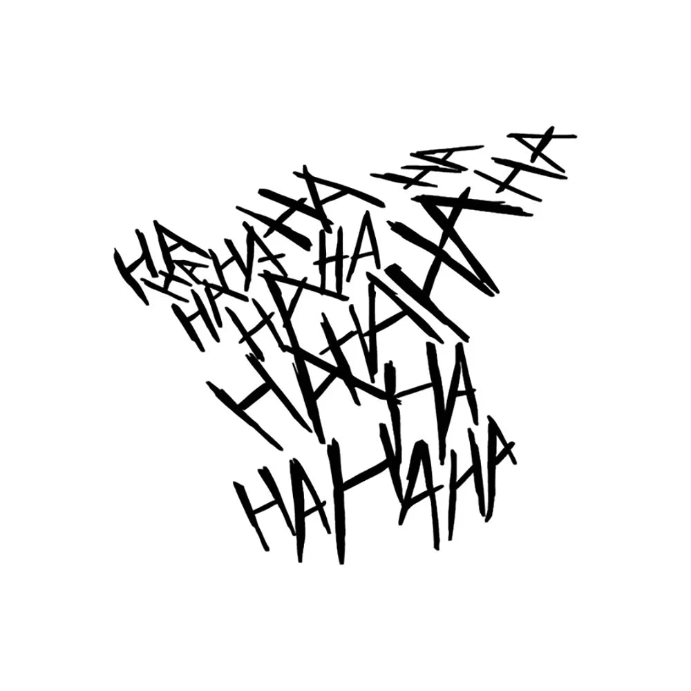 HAHAHA Funny Vinyl Decal – Motorcycle Helmet & Car Sticker
