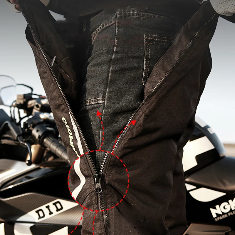 Motorcycle Quick-Release Winter Pants — CE2 Knee Pads