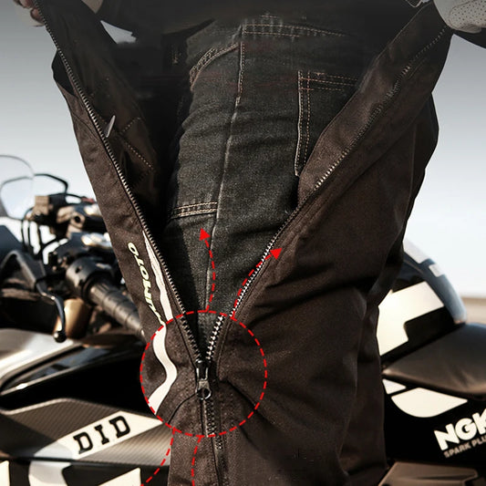 Motorcycle Quick-Release Winter Pants — CE2 Knee Pads