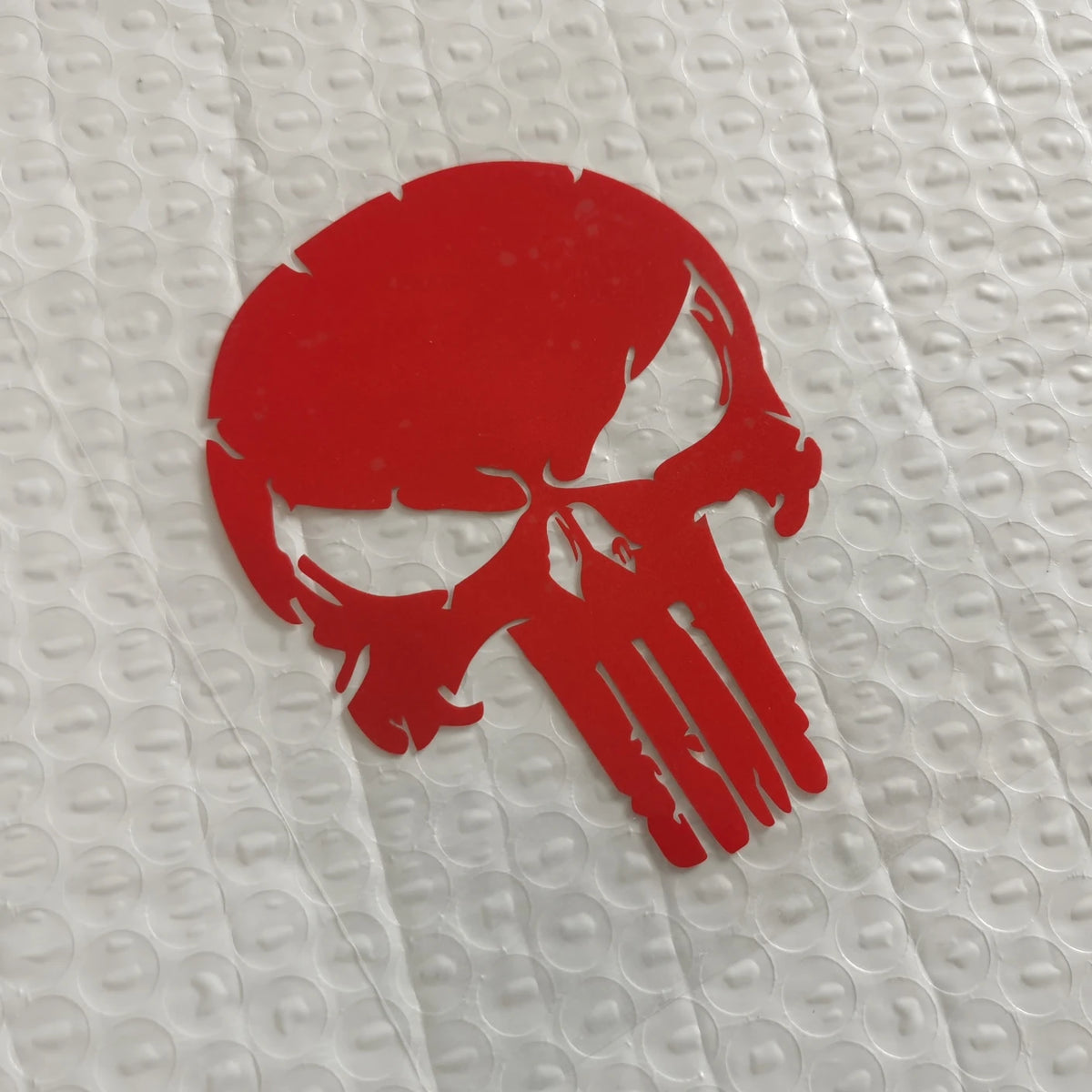 Skull Cracked Reflective Motorcycle Sticker – Waterproof PVC Tank & Fairing Decal