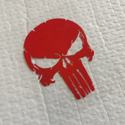 Skull Cracked Reflective Motorcycle Sticker – Waterproof PVC Tank & Fairing Decal