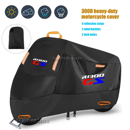 210D Waterproof Motorcycle Cover All-Season Universal Outdoor Protection