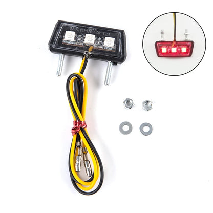 12V Motorcycle License Plate LED Light – Waterproof 3-LED Number Plate Lamp