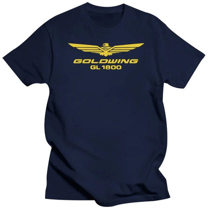 Goldwing GL1800 Motorcycle Graphic T-Shirt — 12 Colors, Men's Cotton Tee