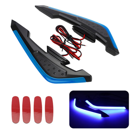 Ailerons aérodynamiques LED pour moto – Spoilers latéraux universels de carénage (2 pièces)
