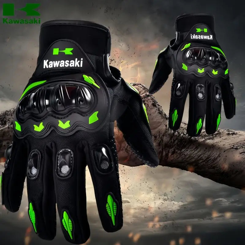 Racing Team Motorcycle Full-Finger Gloves – Anti-Slip Protection