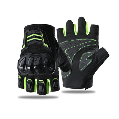 Gants d’été demi-doigts pour moto — Respirants | Résistants aux chutes | Unisexes | M–XL | 3 couleurs