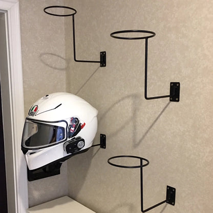 Metal Motorcycle Helmet Wall Stand – Anti-Corrosion Coated Hanger Rack