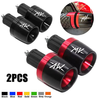 Motorcycle Handlebar End Caps – Anodized Aluminum Pair