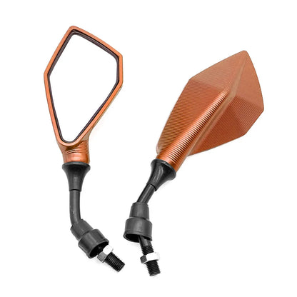Wide-Angle Adjustable Rearview Mirrors – 10mm ABS Universal Motorcycle Bicycle (Pair)