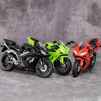 1:12 Scale Racing Motorcycle Diecast Model – Alloy Collectible with Shock Absorbers