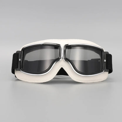 Retro Leather Motorcycle Goggles – Vintage Windproof Riding Glasses
