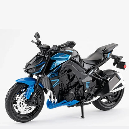 1:12 Scale Die-Cast Motorcycle Model – Z1000 Alloy Toy with Sound & Light
