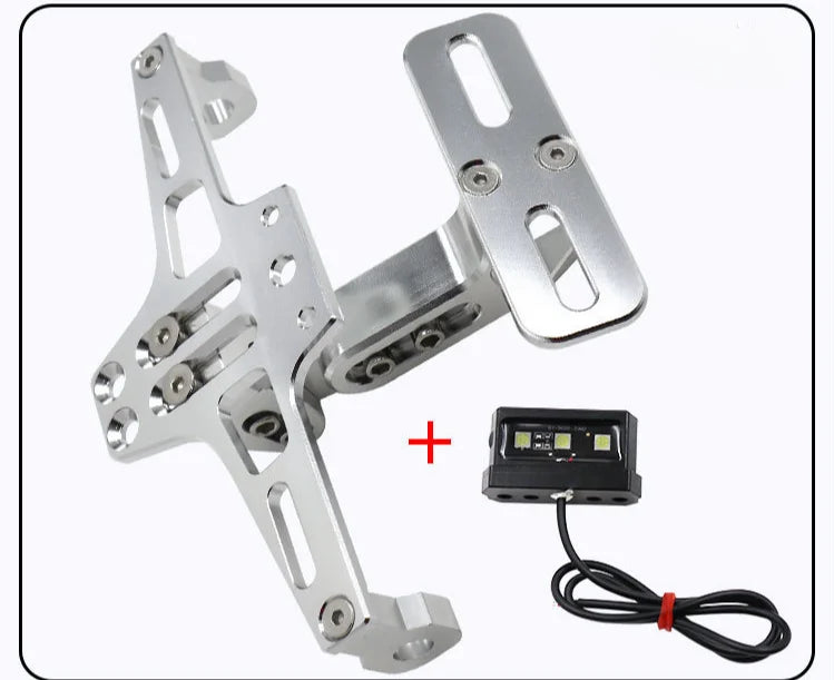 CNC Motorcycle Tail Tidy License Plate Holder with LED Light