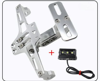 CNC Motorcycle Tail Tidy License Plate Holder with LED Light