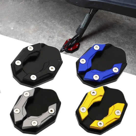 Motorcycle Kickstand Extension Pad – Aluminum Anti-Sink Side Stand