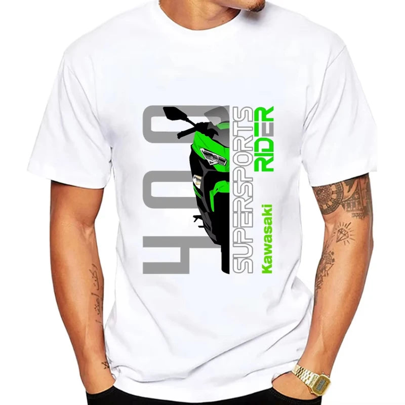 Motorcycle Graphic Cotton T-Shirt – Unisex Street Style