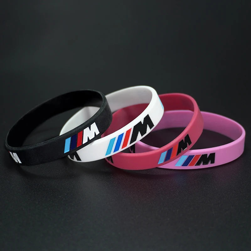 M Power Silicone Rubber Wristband – Flexible Sports Bracelet