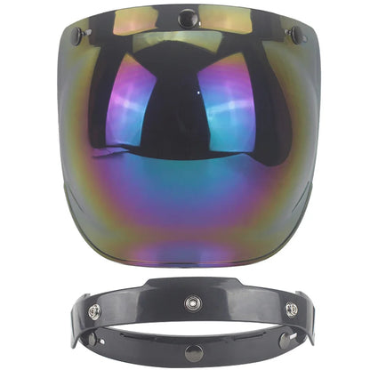 Visera de burbuja para casco retro de motocicleta – 12 colores