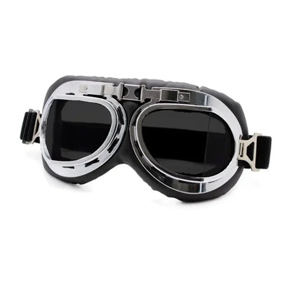 Vintage Pilot Goggles for Motorcycle – Windproof Retro Riding Glasses
