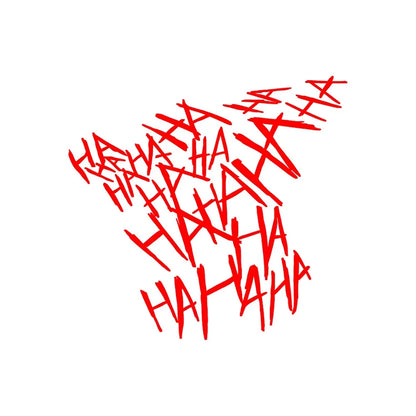 HAHAHA Funny Vinyl Decal – Motorcycle Helmet & Car Sticker