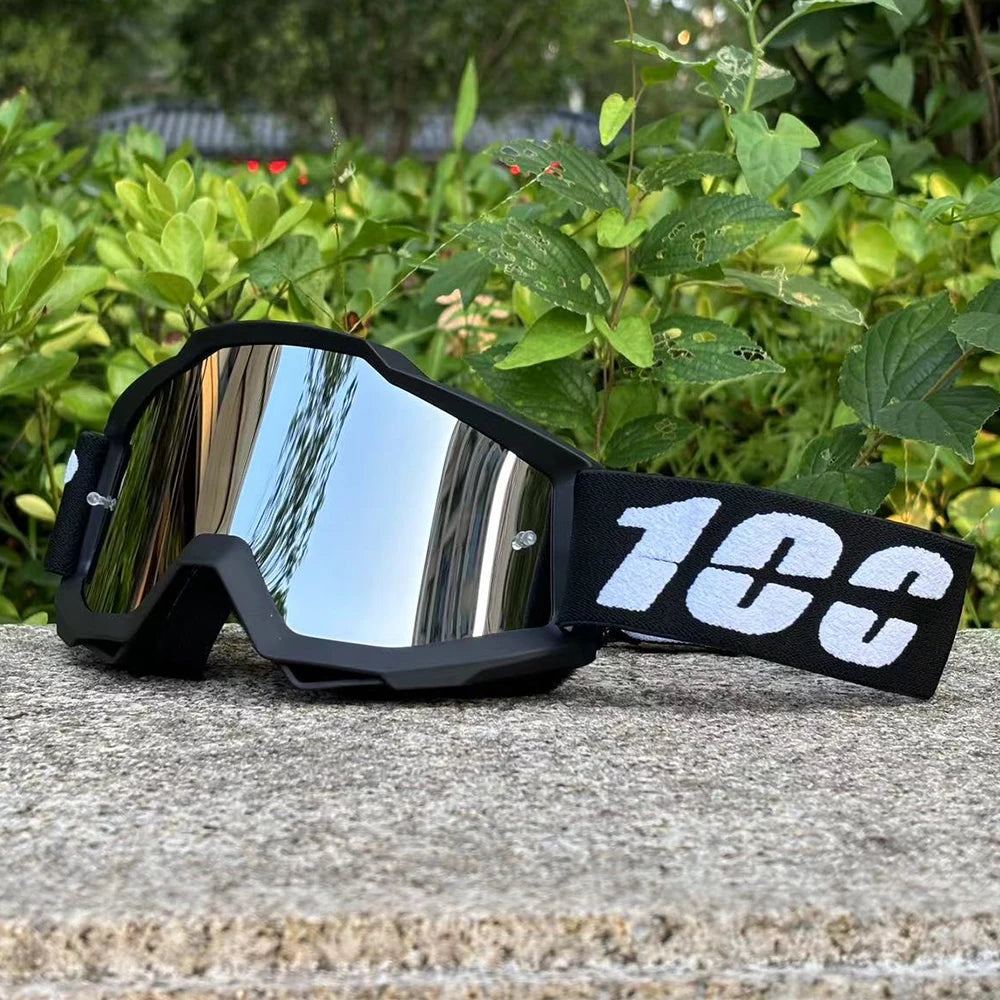 Motocross Racing Goggles – Wide View Mirrored Lens Off-Road Eyewear