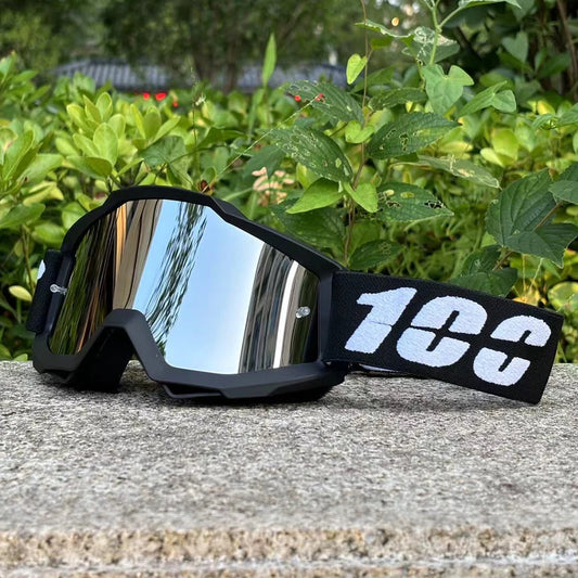 Motocross Racing Goggles – Wide View Mirrored Lens Off-Road Eyewear