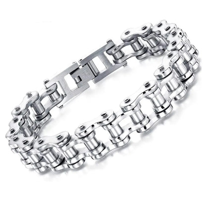 Motorcycle Chain Bracelet – Stainless Steel Biker Link Wristband
