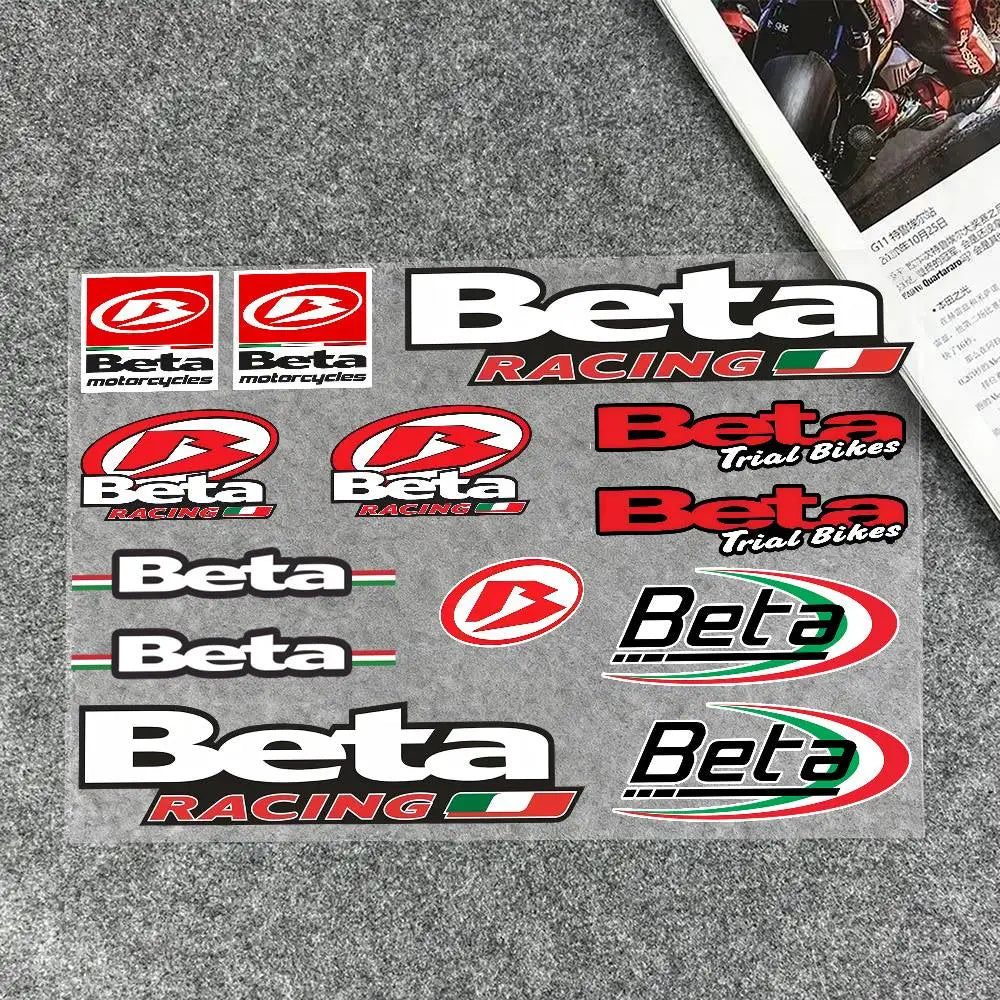 Vinyl Motorcycle Decal Sticker Sheet – Helmet, Body & Multi-Surface