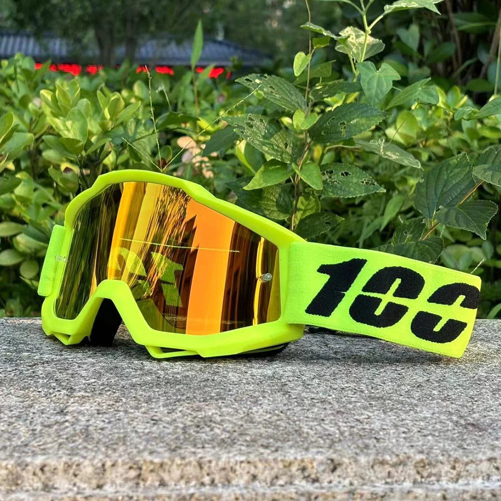 Motocross Racing Goggles – Wide View Mirrored Lens Off-Road Eyewear