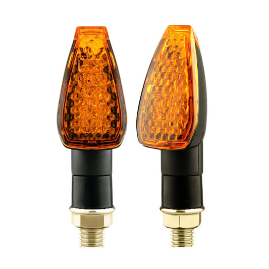 Motorcycle 14 LED Amber Turn Signal Blinker – Universal 12V Indicator Light