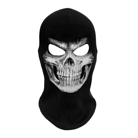 Skull Print Motorcycle Balaclava – Full Face Windproof Mask