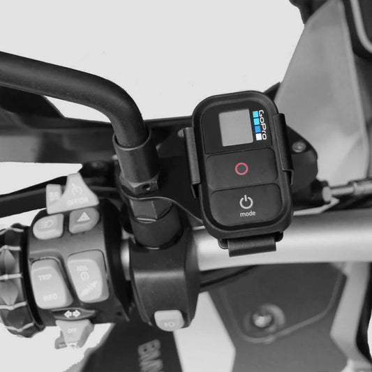 Action Camera Remote Control Front Bracket — CNC Aluminum | Adventure & GS Motorcycles | 2 Styles