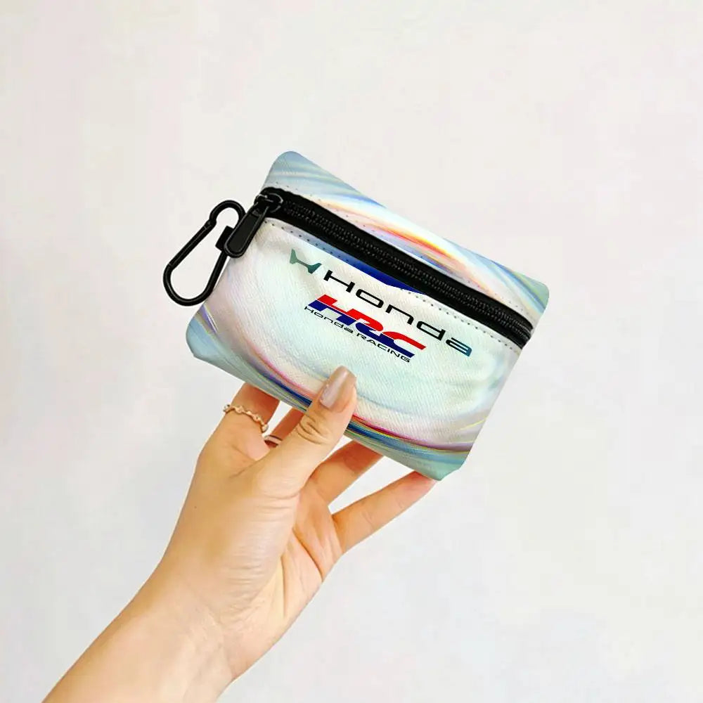 Mini Oxford Zipper Coin Purse with Carabiner – Water-Resistant Pouch
