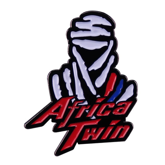 Africa Twin Rally Enamel Pin Brooch – Adventure Rider Graphic Badge