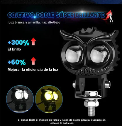 12V Dual-Color Motorcycle LED Fog Light