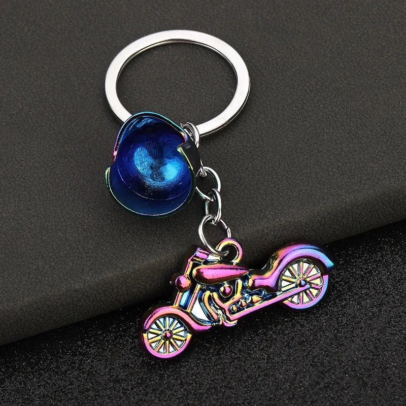 Mini Scooter Keychain – Vintage 3D Metal Moped Key Ring