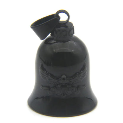 Motorcycle Guardian Bell Pendant – 316L Stainless Steel Biker Charm