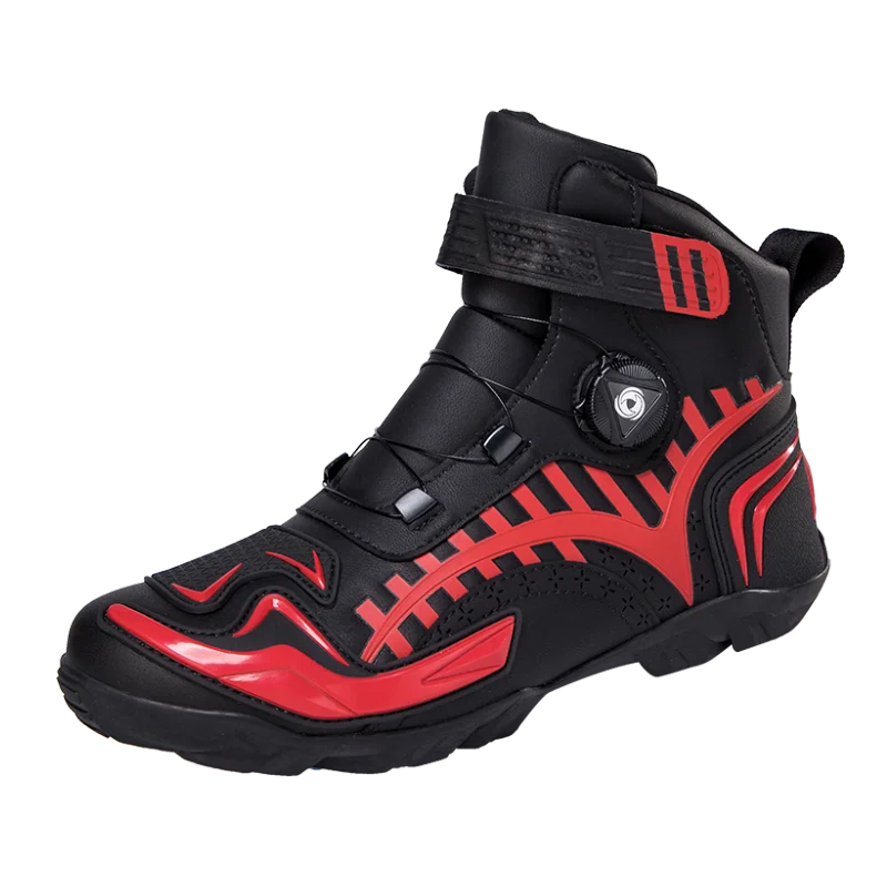 Men's Motorcycle Racing Boots – Mid-Calf Off-Road Riding Shoes