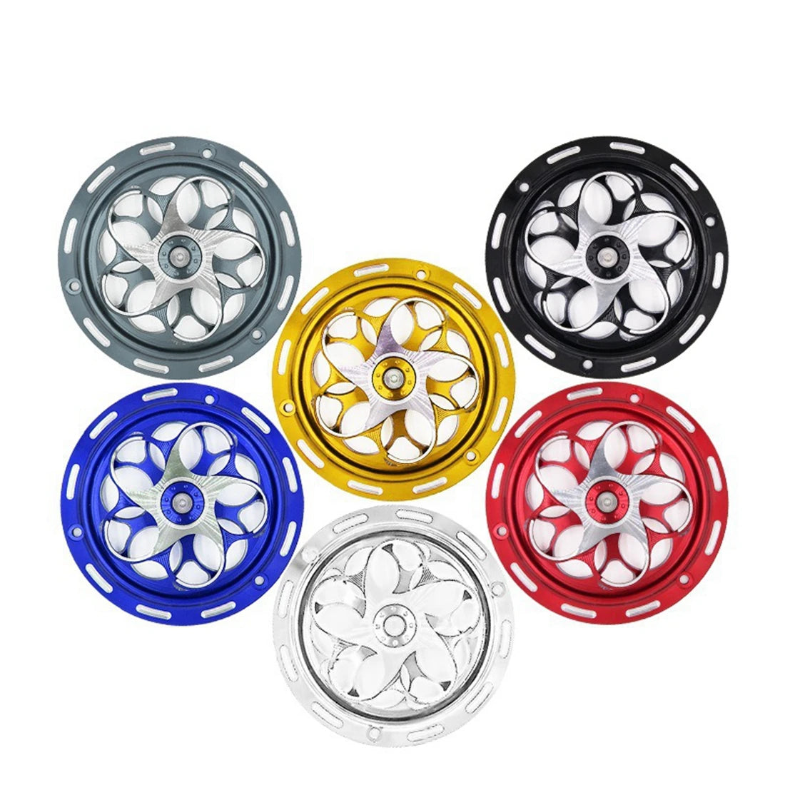 CNC Aluminum Engine Fan Cover – 5 Colors, Universal Fit