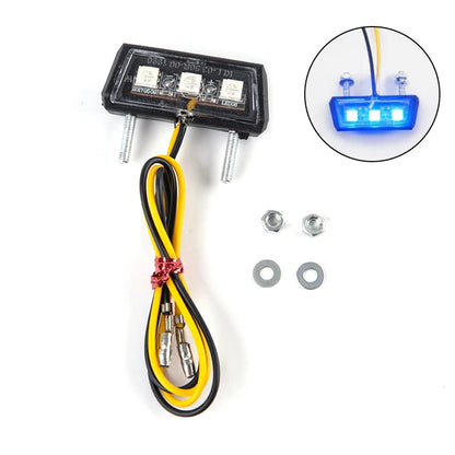 12V Motorcycle License Plate LED Light – Waterproof 3-LED Number Plate Lamp