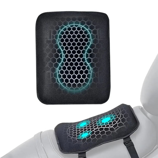 Motorcycle Honeycomb Gel Seat Cushion – Breathable Anti-Slip Shock Absorbing