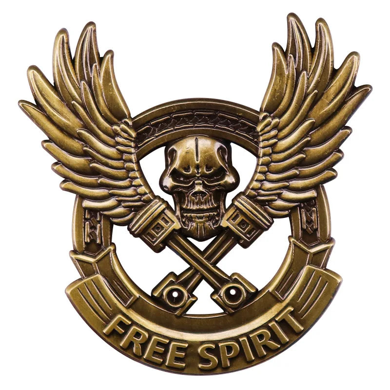 Vintage Motorcycle Club Brooch Pin — Heavy Metal Badge