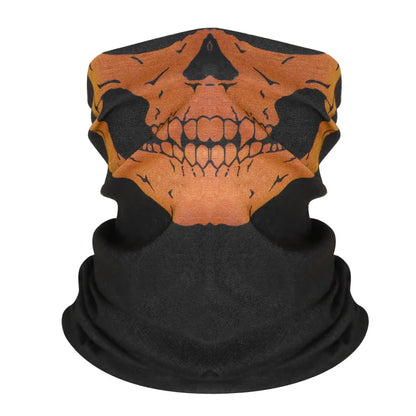 Skull Face Bandana Neck Gaiter – Breathable Outdoor Headwear for Cycling & Moto