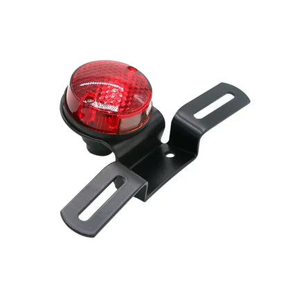 Retro Round Tail Brake Light with License Plate Mount – Universal Fit